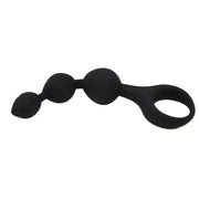 Loving Joy Triple Ripple – kulki analne, czarne