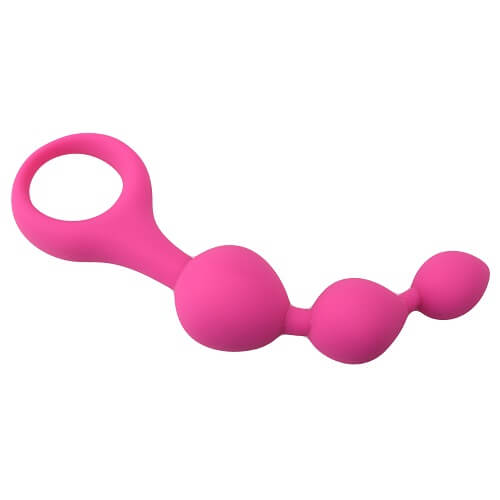 Loving Joy Triple Ripple – kulki analne, różowe
